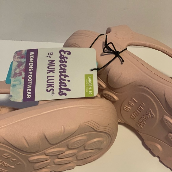 Essentials by Muk Luks Sandals Womens LG 9-10 Pink Slingback Hook & Loop Sporty - Picture 9 of 14
